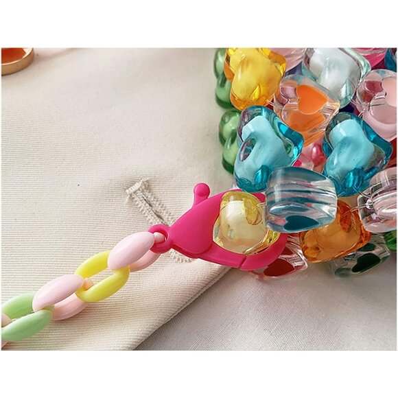 Stylish Compact Red Beaded Bag - Perfect for Key Essentials and More - Picture 3 of 7